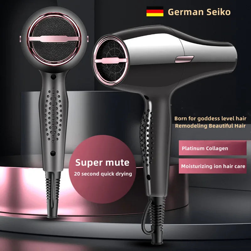 2023 Professional Hair Salon Hair Dryer 3000W High-Power Strong Wind Speed Dry Blue Light Ion Mute Home Salon Hair Styling Tool