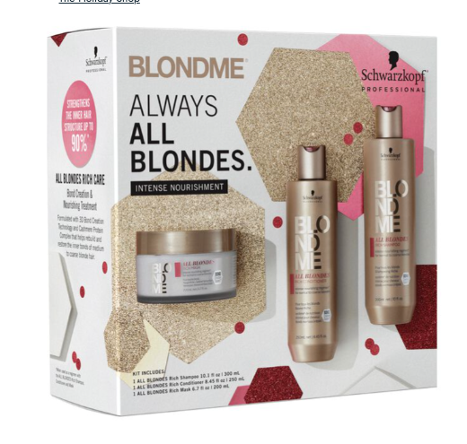 Schwarzkopf Blondme Shampoo, Conditioner, & Mask Trio Kit